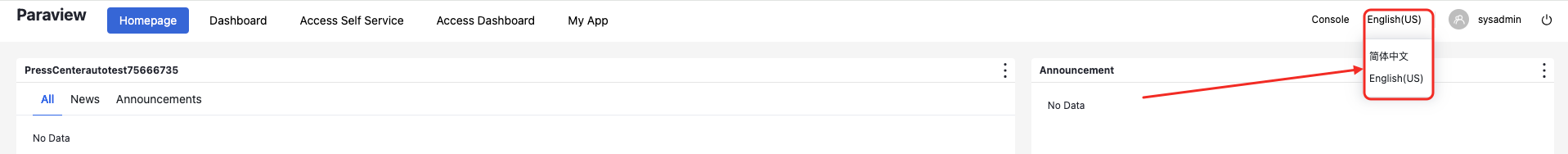 Language Switcher Example